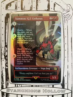MTG Summon: G.F. Cerberus (Borderless) (Foil) - FINAL FANTASY (FIN) R 0368 - Image 1