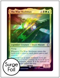1x The Wise Mothman, Surge Foil 0532, Fallout, Magic MTG NM - Image 1