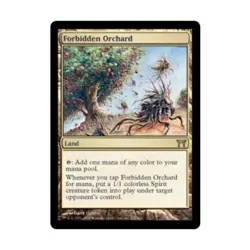 WOTC MtG Champions of Kamigawa Forbidden Orchard (R) VG - Image 1