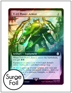 1x T-45 Power Armor, Surge Foil, Extended Art, Fallout, Magic MTG NM - Image 1
