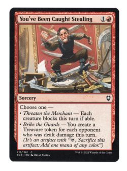 MTG-You've Been Caught Stealing-Battle for Baldur's Gate-211-Near Mint-NonFoil - Image 1