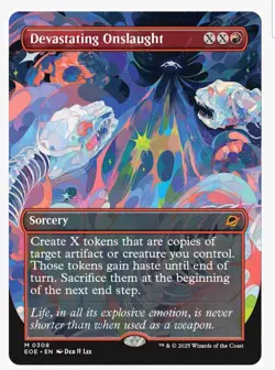 Borderless DEVASTATING ONSLAUGHT mtg NM-M Edge of Eternities Mythic - Image 1
