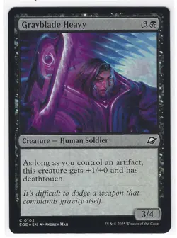 Gravblade Heavy | FOIL | NM | MTG | 0102 | Common | EOE - Edge of Eternities - Image 1