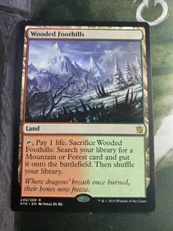 1x WOODED FOOTHILLS, Khans Of Tarkir, LP, MTG - Image 1