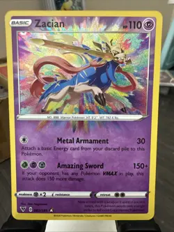 Pokemon Vivid Voltage Amazing Rare Zacian 082/185 NM/MT - Image 1