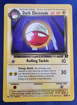 2000 Pokemon Classic - Team Rocket Dark Electrode #34/62 -NM-LP- - Image 1
