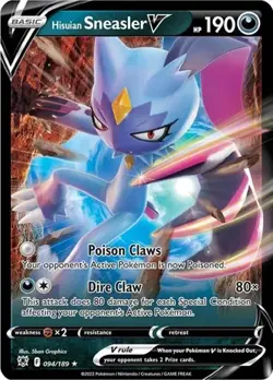 Hisuian Sneasler V (#094/189) - Holofoil SWSH - Astral Radiance NM Pokemon - Image 1