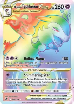 Hisuian Typhlosion VSTAR (Secret, #193/189) - SWSH - Astral Radiance NM Pokemon - Image 1