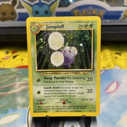 Pokemon Jumpluff 7/111 WotC Neo Genesis Holo Rare LP with swirl - Image 1