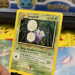 Pokemon Jumpluff 7/111 WotC Neo Genesis Holo Rare LP with swirl - Image 3