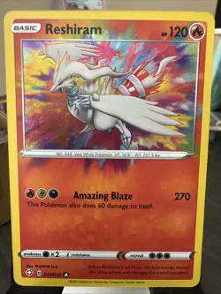 Pokemon TCG SWSH Shining Fates Reshiram 017/072 Amazing Rare Holo Pack Fresh NM! - Image 1