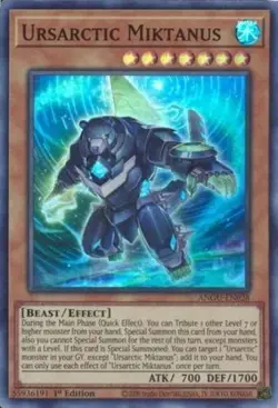 Yugioh! Ursarctic Miktanus - ANGU-EN028 - Super Rare - 1st Edition Near Mint - Image 1