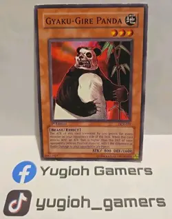 YUGIOH GYAKU GIRE PANDA DCR-021 1ST EDITION HEAVY PLAYED COMMON - Image 1