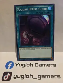 YUGIOH FOOLISH BURIAL OF GOODS SUPER DASA 1ST EDITION LIGHT PLAYED - Image 1