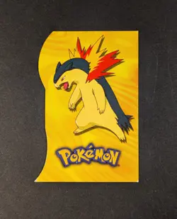 Pokemon Topps "Typhlosion D6" Die-Cut Embossed Card - Johto Series - Image 1