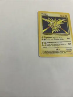 Pokemon TCG Zapdos Base Set Holo Unlimited Rare Card 16/102 LP Condition - Image 5