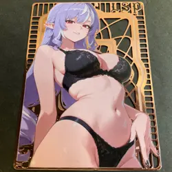 Goddess Story Gold METAL Card - Serial Number #/100! Anime Waifu Elf Girl *READ - Image 4