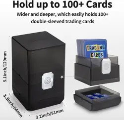 Elegant Black Deck Case for MTG Commander â€“ 100+ Card Capacity & Secure Closure - Image 4