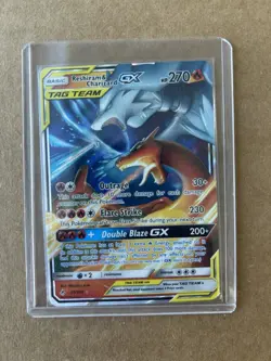 Reshiram & Charizard GX 20/214 Tag Team Pokemon Card SM Unbroken Bonds Scratched - Image 1