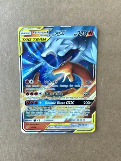 Reshiram & Charizard GX 20/214 Tag Team Pokemon Card SM Unbroken Bonds Scratched - Image 3