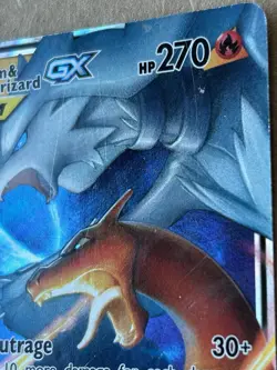 Reshiram & Charizard GX 20/214 Tag Team Pokemon Card SM Unbroken Bonds Scratched - Image 6