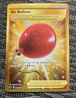 Air Balloon 213/202 Sword & Shield NM Full Art Gold Secret Rare Pokemon Card - Image 1