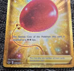 Air Balloon 213/202 Sword & Shield NM Full Art Gold Secret Rare Pokemon Card - Image 3