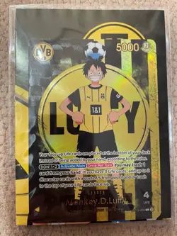 One Piece x BVB Monkey D. Luffy Promo Card ST13-003 Dortmund TCG Sealed New - Image 1
