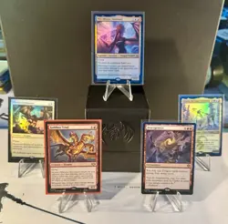 Lot Of MTG Dragon Cards Thru The Years In Dragon Logo Deckbox ft. Niv-Mizzet +++ - Image 1