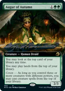MTG NM English MTG Augur of Autumn - Extended Art Innistrad: Midnight Hunt - Image 1