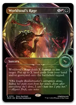 Worldsoul's Rage (Showcase) #316 (Foil) (NM) Murders Karlov Manor MKM Magic MTG - Image 1