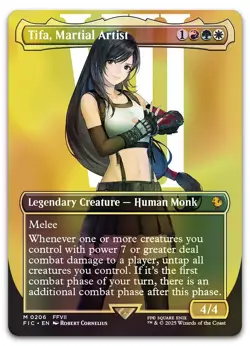 Tifa, Martial Artist (Borderless) #206 (Foil) (NM) Final Fantasy FIC Magic MTG - Image 1