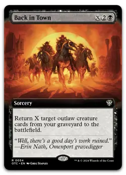 Back in Town (Extended Art) #54 (NM) Thunder Junction OTC Magic MTG - Image 1