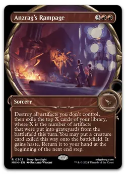 Anzrag's Rampage (Showcase) #303 (NM) Murders Karlov Manor MKM Magic MTG - Image 1