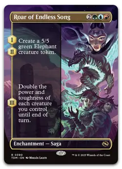 Roar of Endless Song (Borderless) #390 (NM) Tarkir Dragonstorm TDM Magic MTG - Image 1