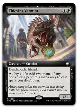 Thieving Varmint (Extended Art) #59 (NM) Thunder Junction OTC Magic MTG - Image 1