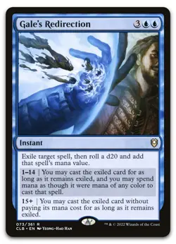 Gale's Redirection #73 (NM) Baldur's Gate CLB Magic MTG - Image 1