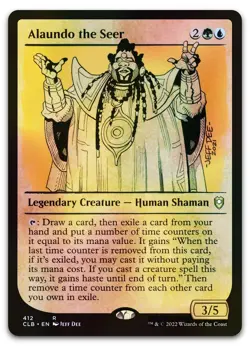 Alaundo the Seer (Showcase) #412 (Foil) (NM) Baldur's Gate CLB Magic MTG - Image 1