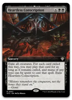 Heartless Conscription (Extended Art) #57 (NM) Thunder Junction OTC Magic MTG - Image 1