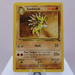 Pokemon TCG - Sandslash 41/62 Fossil Uncommon WOTC 1999 - EXC - Image 2