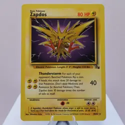 Pokemon TCG - Zapdos 30/62 Fossil Rare WOTC 1999 - EXC - Image 2