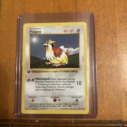 1999 Pokemon Base Set Shadowless 1st Edition #57 Pidgey LP - Image 1