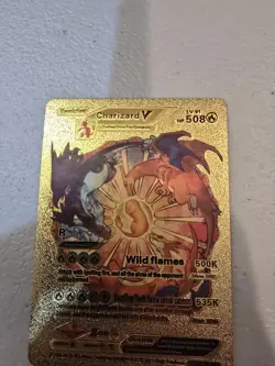 Pokemon Charizard V Evolution 508HP Gold Foil Fan Art - Image 3