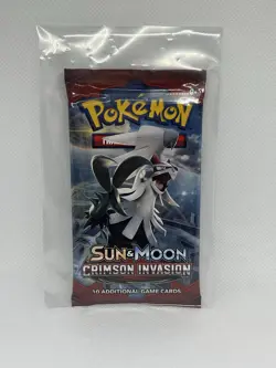 Pokemon Sun & Moon Crimson Invasion Booster Pack TCG Factory Sealed Unweighed 820650802492 - Image 1