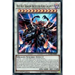 DUPO-EN059 Hot Red Dragon Archfiend King Calamity 1st Ed Ultra Rare NM YuGiOh - Image 1