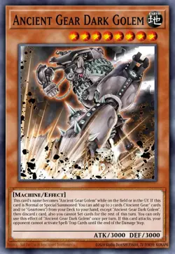 Yugioh! Ancient Gear Dark Golem STARLIGHT Rare 2025 tin MP25-EN003 ships 9/5 - Image 1