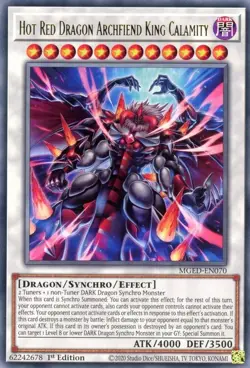 MGED-EN070 Hot Red Dragon Archfiend King Calamity UNL Edition Rare NM YuGiOh TCG - Image 1