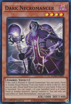 Yugioh! Dark Necromancer - SUDA-EN081 - Super Rare - 1st Edition Near Mint, Engl - Image 1
