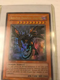 Yugioh Red-Eyes Darkness Dragon SD1-EN001 Ultra Rare 1st Ed NM - Image 1
