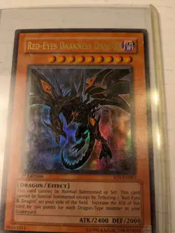 Yugioh Red-Eyes Darkness Dragon SD1-EN001 Ultra Rare 1st Ed NM - Image 2